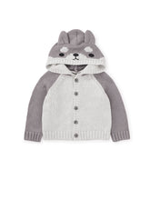Load image into Gallery viewer, Tea Collection Husky Ears Baby Cardigan - Light Grey Heather