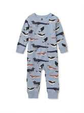 Load image into Gallery viewer, Tea Collection Long Sleeve Pocket Baby Romper - Birds