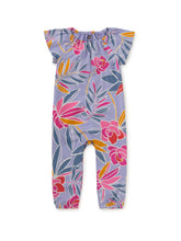 Load image into Gallery viewer, Tea Collection Flutter Sleeve Baby Romper - Tropical Gardenias