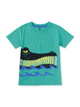 Load image into Gallery viewer, Tea Collection Accordion Croc Graphic Tee - Light Laguna
