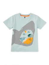 Load image into Gallery viewer, Tea Collection Shark Bite Graphic Tee - Blue Glow