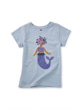 Load image into Gallery viewer, Tea Collection Mermaid Graphic Baby Tee - Blue Fog
