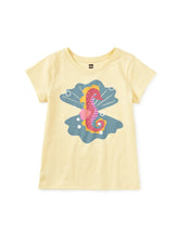 Load image into Gallery viewer, Tea Collection Seahorse & Pearls Graphic Tee - Banana
