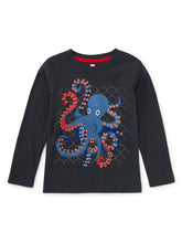 Load image into Gallery viewer, Tea Collection Long Sleeve Graphic Tee - Indigo Octopus