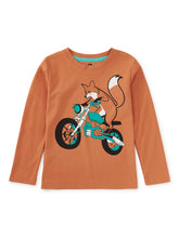 Load image into Gallery viewer, Tea Collection Long Sleeve Graphic Baby Tee - Motorbike Fox