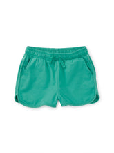 Load image into Gallery viewer, Tea Collection Pom Pom Gym Shorts- Light Laguna