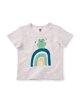 Load image into Gallery viewer, Tea Collection Rainbow Frog Baby Tee- Light Grey