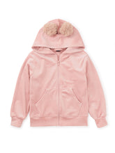 Load image into Gallery viewer, Tea Collection Pom Pom Velour Hoodie - Cameo Pink