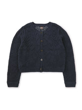 Load image into Gallery viewer, Tea Collection Knit Lace Cardigan - Indigo
