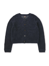 Load image into Gallery viewer, Tea Collection Knit Lace Cardigan - Indigo