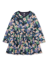 Load image into Gallery viewer, Tea Collection Long Sleeve Wrap Neck Dress - Winter Poppies