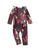 Load image into Gallery viewer, Tea Collection Ruffle Sleeve Baby Romper - Forest Floral
