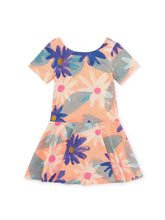 Load image into Gallery viewer, Tea Collection Short Sleeve Skater Dress - Sunflowers