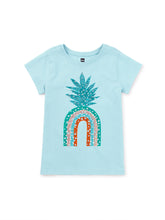 Load image into Gallery viewer, Tea Collection Rainbow Pineapple Graphic Tee - Sky
