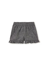 Load image into Gallery viewer, Tea Collection Ruffle Hem Baby Shorts - Indigo Chambray