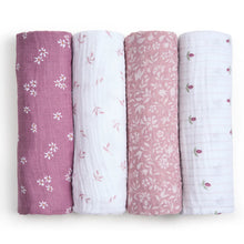 Load image into Gallery viewer, Aden + Anais Organic Cotton Swaddle 4-Pack