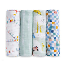 Load image into Gallery viewer, Aden + Anais Cotton Muslin Swaddle 4-Pack