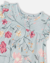 Load image into Gallery viewer, Deux Par Deux Baby Dress and Bloomers Set - Printed Flowers