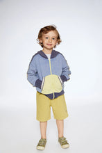 Load image into Gallery viewer, Deux Par Deux French Terry Hoodie - Blue and Lime