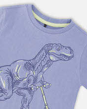 Load image into Gallery viewer, Deux Par Deux Printed Tee - Scooter Dino