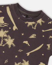 Load image into Gallery viewer, Deux Par Deux Printed Tee - Dark Grey