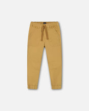 Load image into Gallery viewer, Deux Par Deux Stretch Twill Jogger - Beige Gold