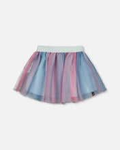 Load image into Gallery viewer, Deux Par Deux Striped Tulle Skirt - Rainbow