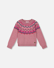 Load image into Gallery viewer, Deux Par Deux Fairisle Sweater - Mauve Shadows