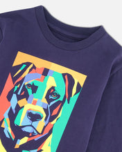 Load image into Gallery viewer, Deux Par Deux Long Sleeve T-Shirt - Navy