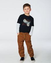 Load image into Gallery viewer, Deux Par Deux Stretch Twill Joggers - Caramel Brown