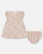 Load image into Gallery viewer, Deux Par Deux Baby Dress and Bloomers Set - Strawberries