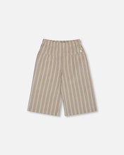 Load image into Gallery viewer, Deux Par Deux Wide Leg Linen Pant - White & Sage Striped