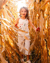 Load image into Gallery viewer, Deux Par Deux Wide Leg Linen Pant - White & Sage Striped