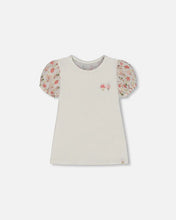 Load image into Gallery viewer, Deux Par Deux Puff Sleeve Top - Off White