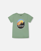 Load image into Gallery viewer, Deux Par Deux Graphic Tee - Sage Mountains