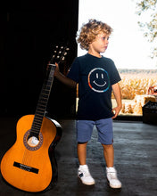 Load image into Gallery viewer, Deux Par Deux Graphic Tee - Smiling Navy