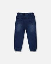 Load image into Gallery viewer, Deux Par Deux Denim Joggers - Dark Blue