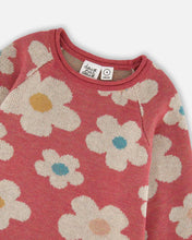 Load image into Gallery viewer, Deux Par Deux Knitted Dress - Flower Jacquard
