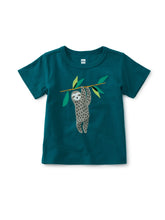 Load image into Gallery viewer, Tea Collection Hangin' Sloth Baby Tee Graphic- Scuba