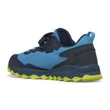 Load image into Gallery viewer, Saucony Peregrine KDZ Sneaker (Velcro) - Navy/Citron