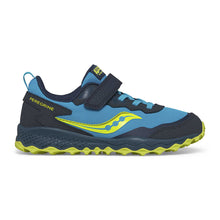Load image into Gallery viewer, Saucony Peregrine KDZ Sneaker (Velcro) - Navy/Citron