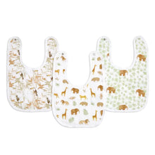 Load image into Gallery viewer, Aden + Anais Cotton Muslin Snap Bib 3-Pack