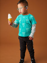 Load image into Gallery viewer, Tea Collection Striped Joggers - Jet Black