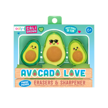 Load image into Gallery viewer, Ooly Avocado Love Erasers and Sharpener
