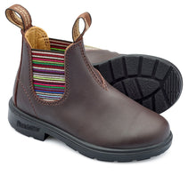 Load image into Gallery viewer, Blundstone 1413 - Brown with Rainbow Striped Elastic