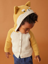 Load image into Gallery viewer, Tea Collection Baby Cardigan- Oatmeal Shiba Inu