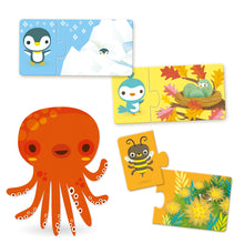Load image into Gallery viewer, Djeco Hide and Seek Puzzle Duo