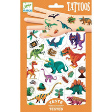 Load image into Gallery viewer, Djeco Dinosaur Temporary Tattoos