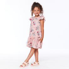 Load image into Gallery viewer, Deux Par Deux- Fleurs Ruffle Sleeve Dress with Tulle Skirt
