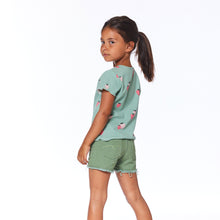 Load image into Gallery viewer, Deux Par Deux- Frosty Green Coloured Denim Short